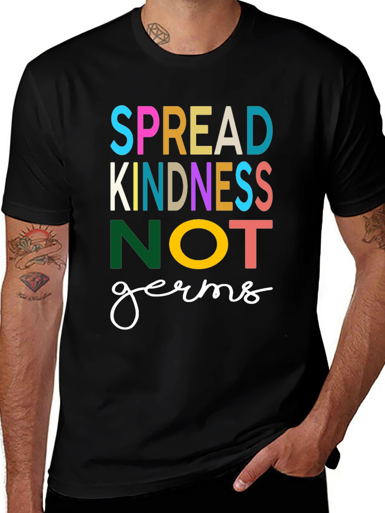 Spread Kindness Not Germs Graphic Tee