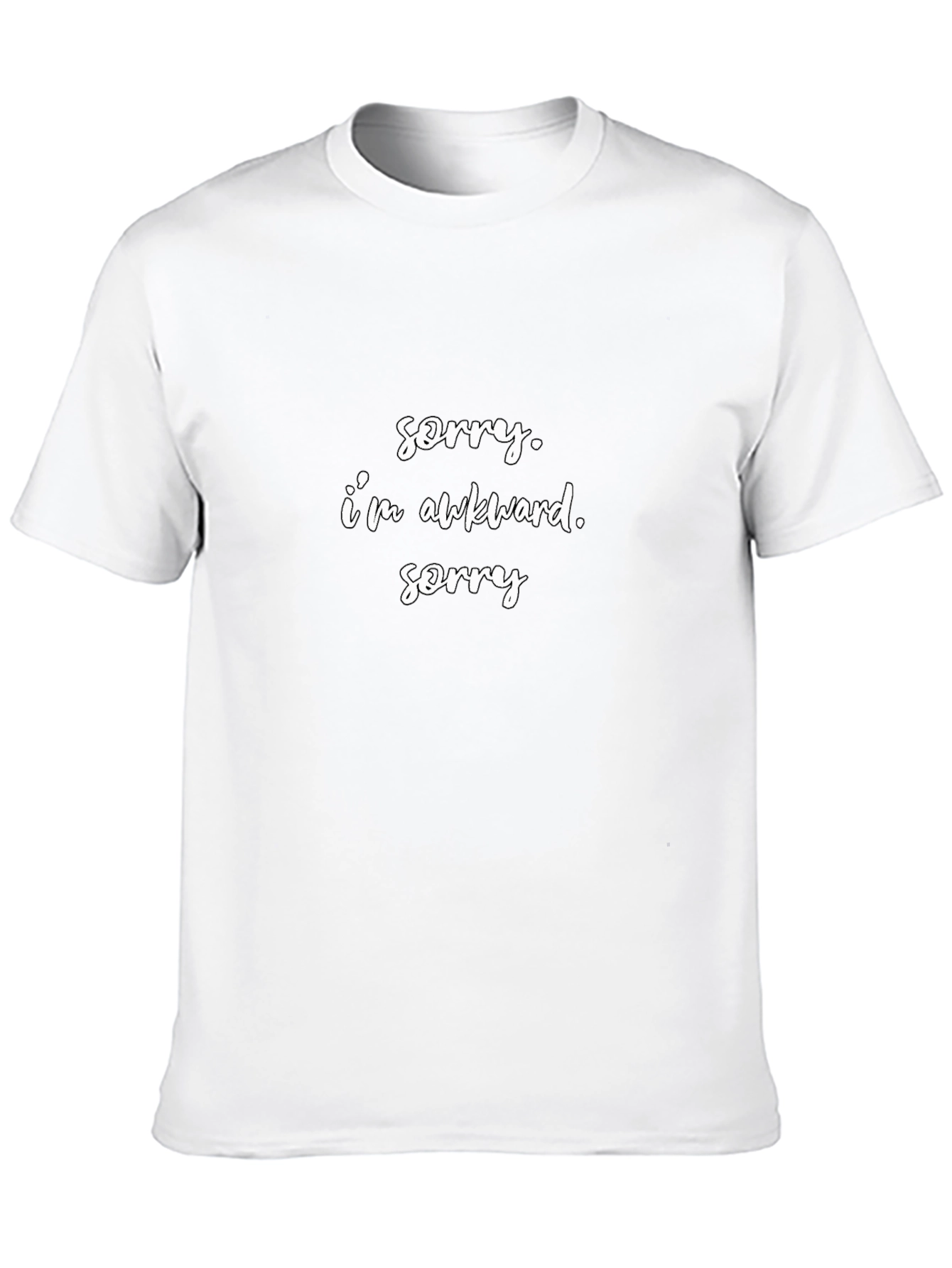 Awkward Sorry Slogan Black Tee