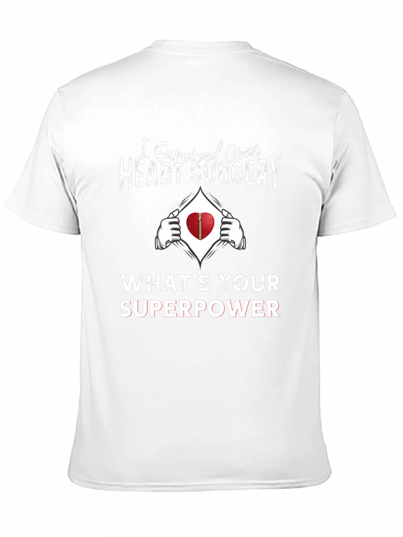 Heart Surgery Survivor T-Shirt Superpower Graphic Novelty Tee