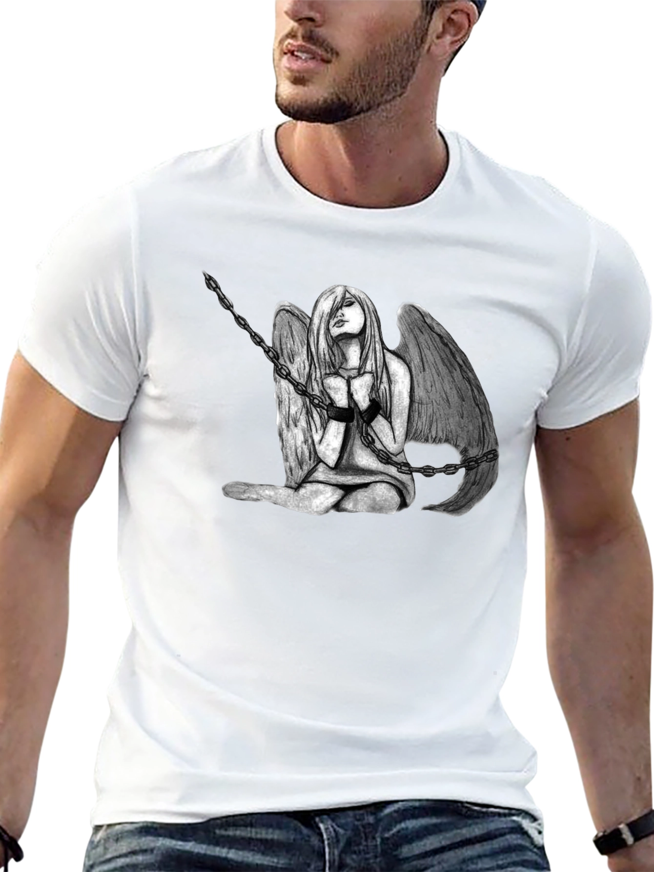 Dark Angel Graphic Tee - Edgy Fashion
