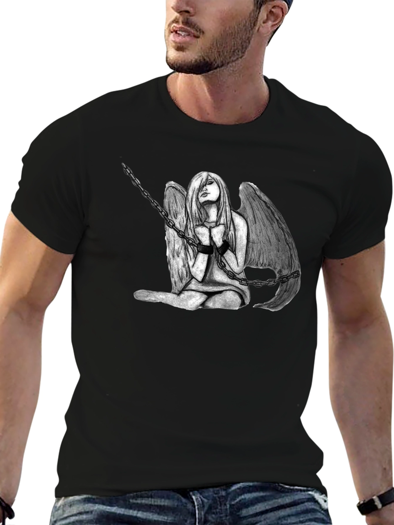 Dark Angel Graphic Tee - Edgy Fashion