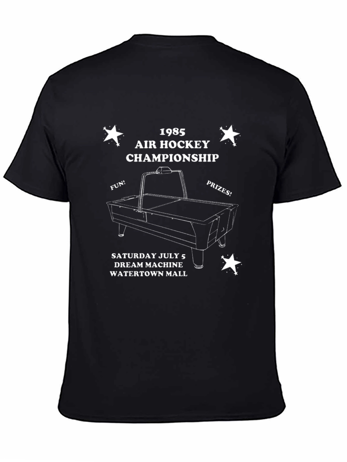 1985 Air Hockey Championship Black T-Shirt