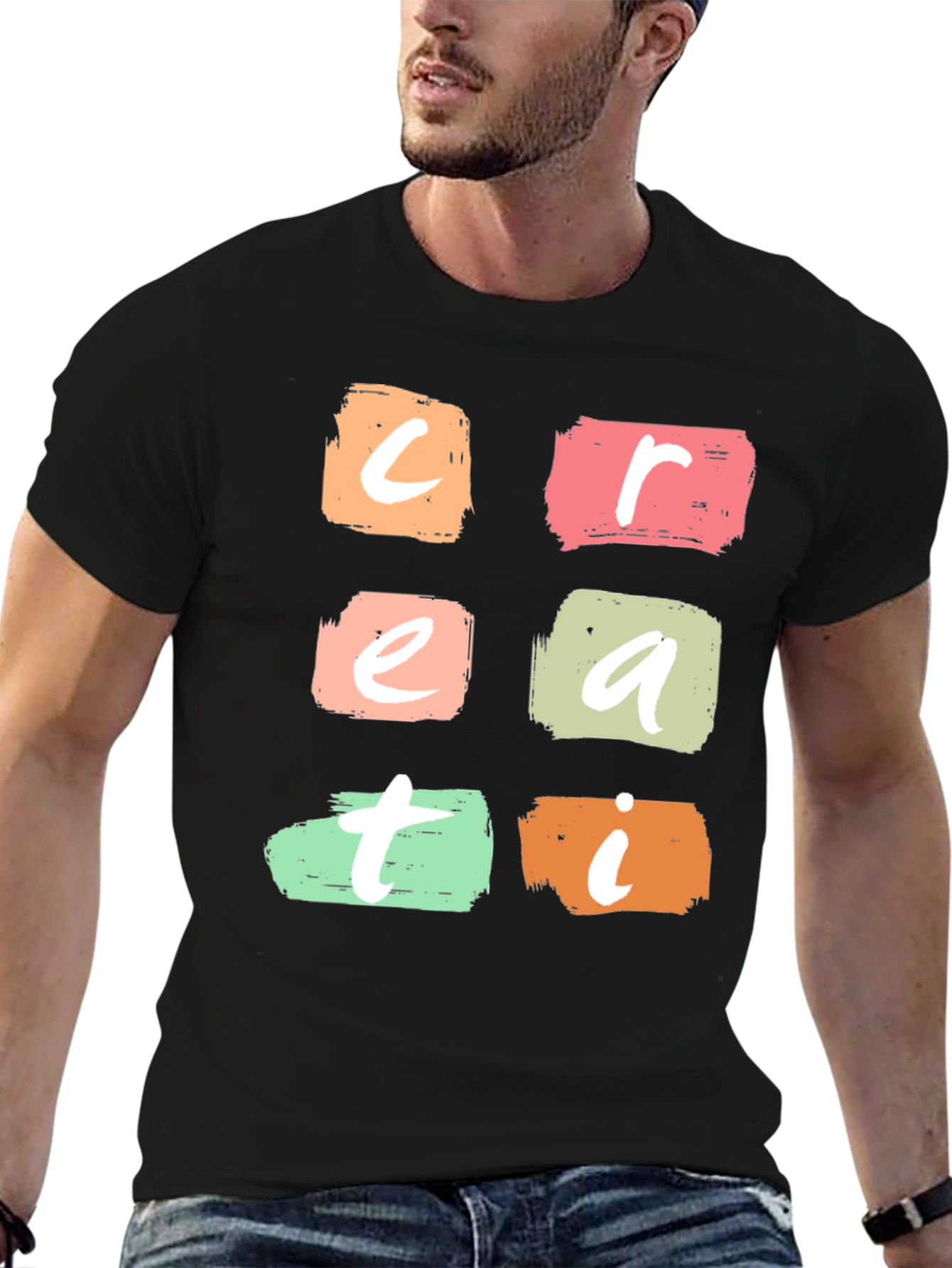 Creative T-Shirt Bold Brushstroke Design