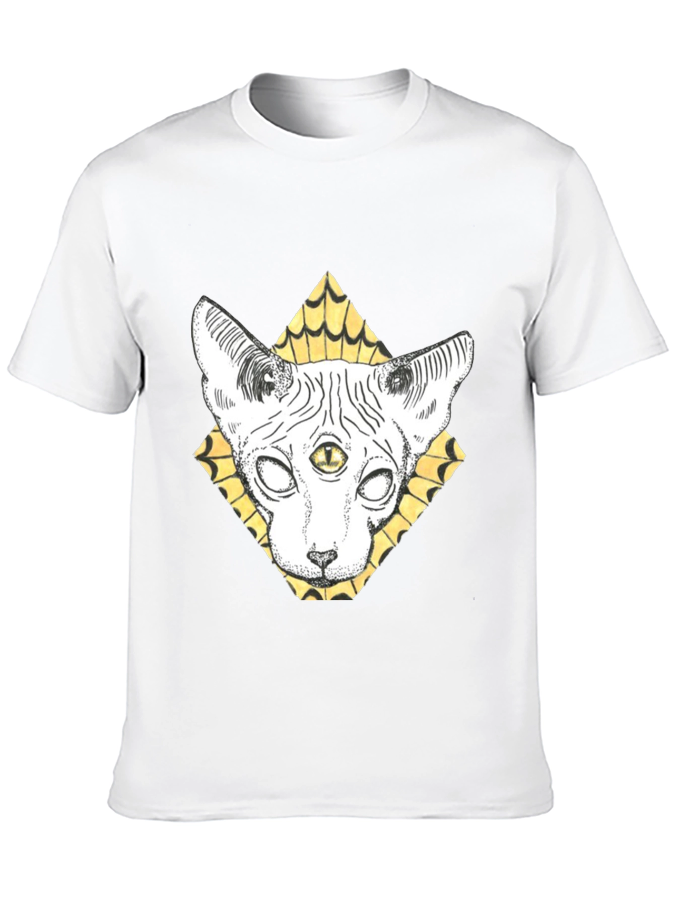 Third Eye Cat Graphic Tee - Unique Design