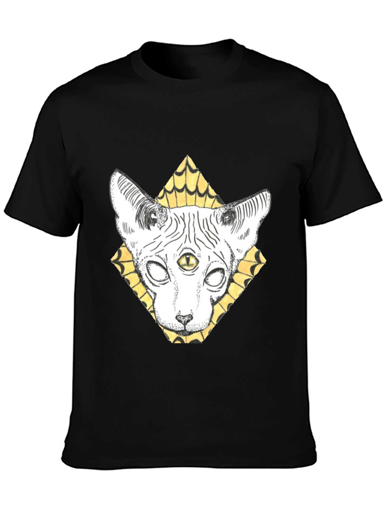 Third Eye Cat Graphic Tee - Unique Design
