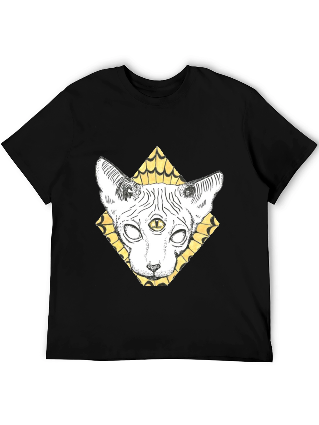 Third Eye Cat Graphic Tee - Unique Design