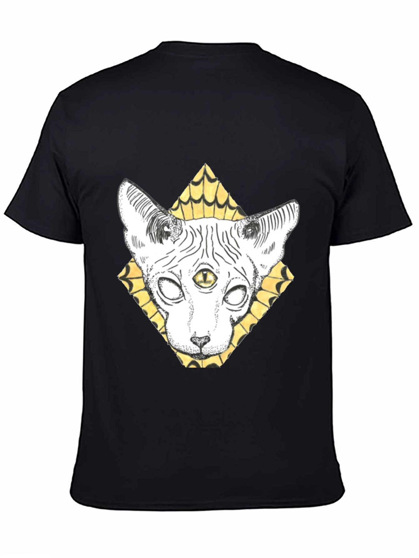 Third Eye Cat Graphic Tee - Unique Design