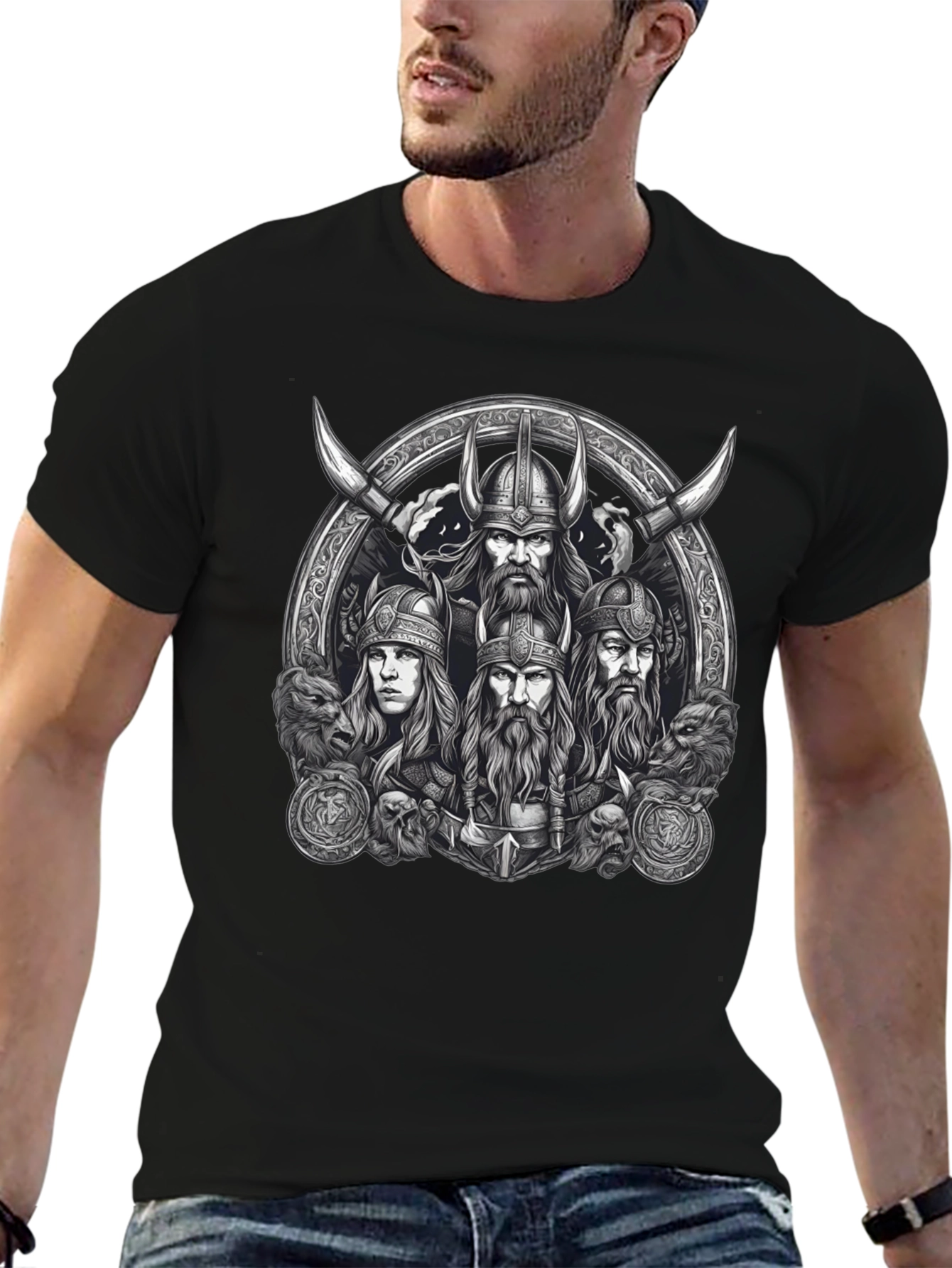 Viking Warrior T-Shirt - Norse Mythology Tee