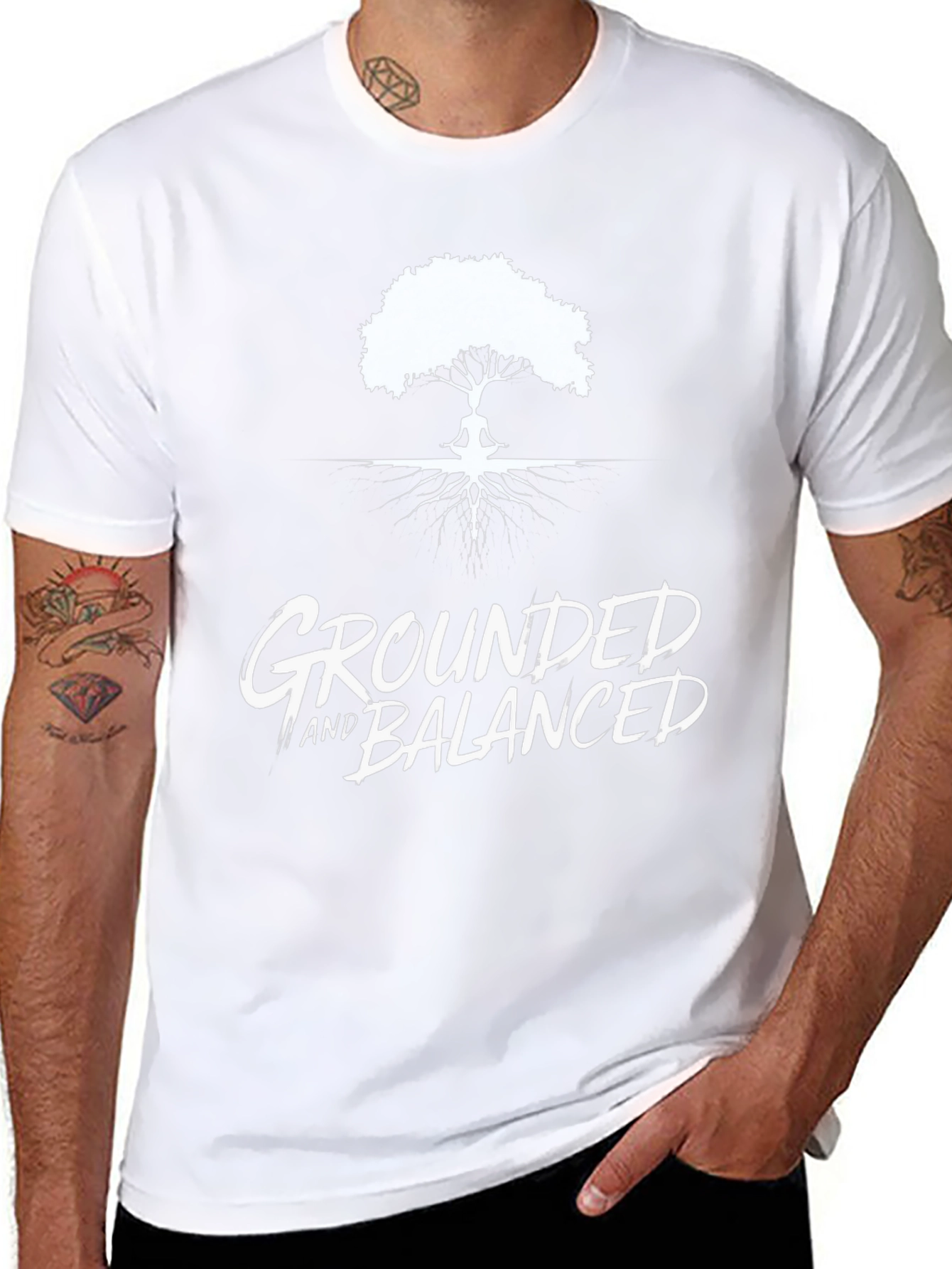 Grounded and Balanced Graphic Tee - Black