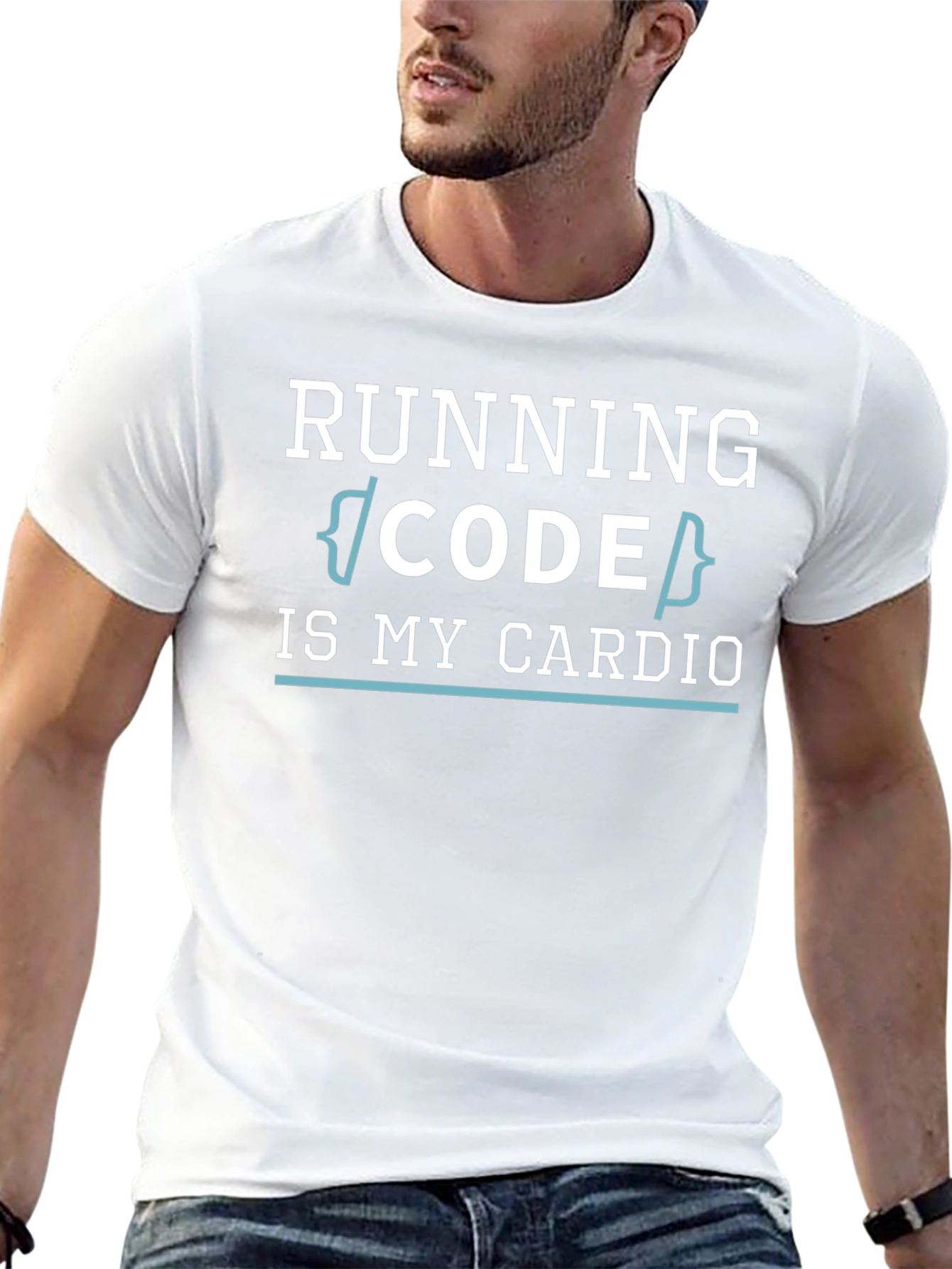 Running Code is My Cardio T-Shirt Programmer Coder Gift