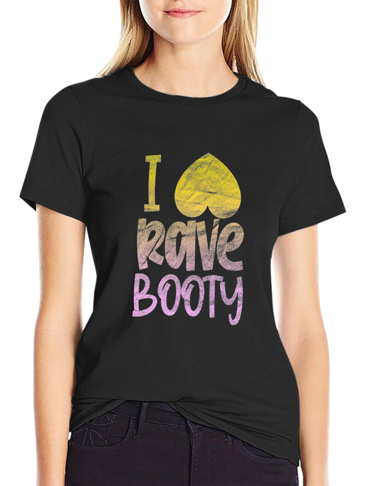 I Heart Rave Booty Black T-Shirt