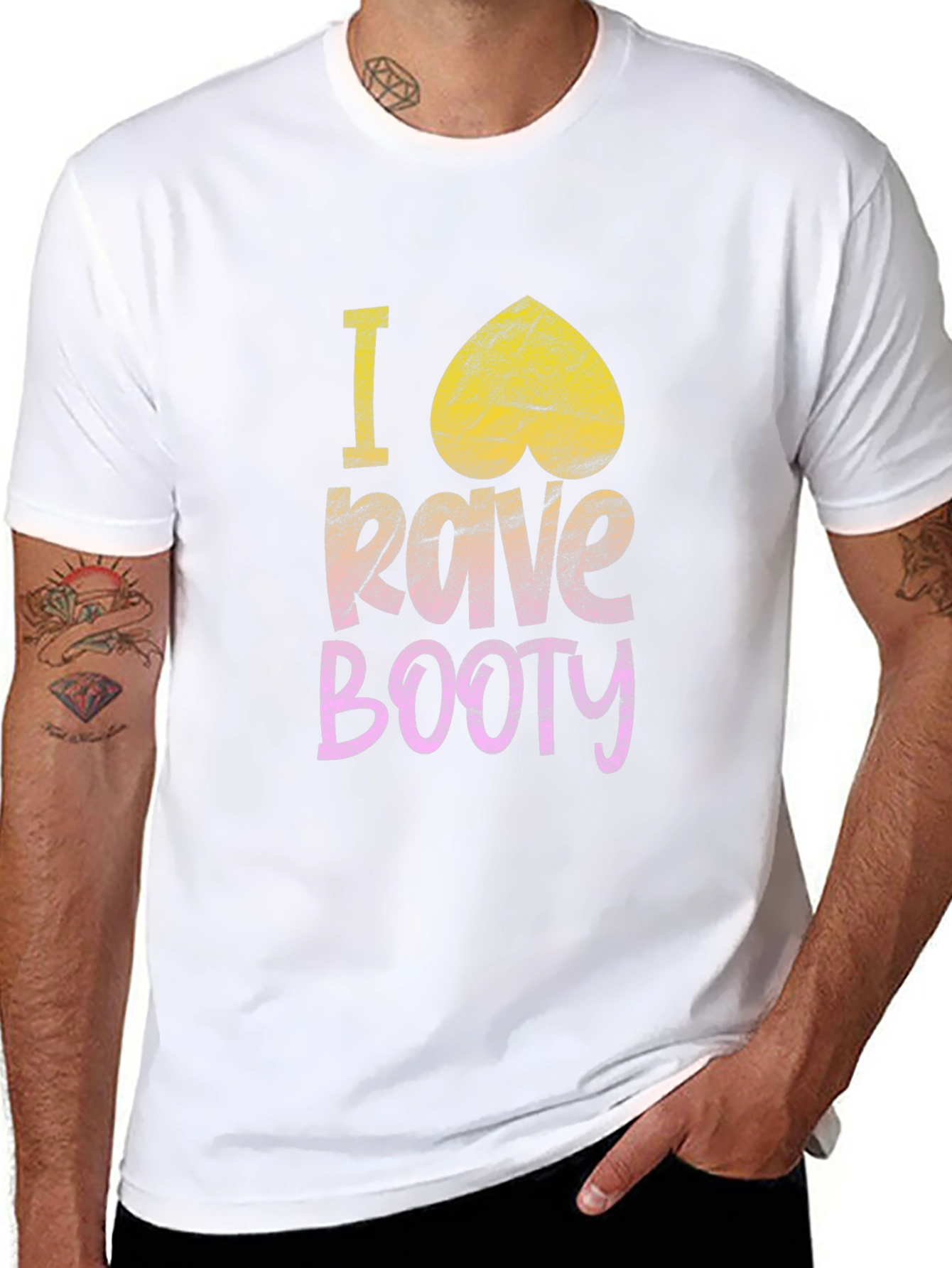 I Heart Rave Booty Black T-Shirt