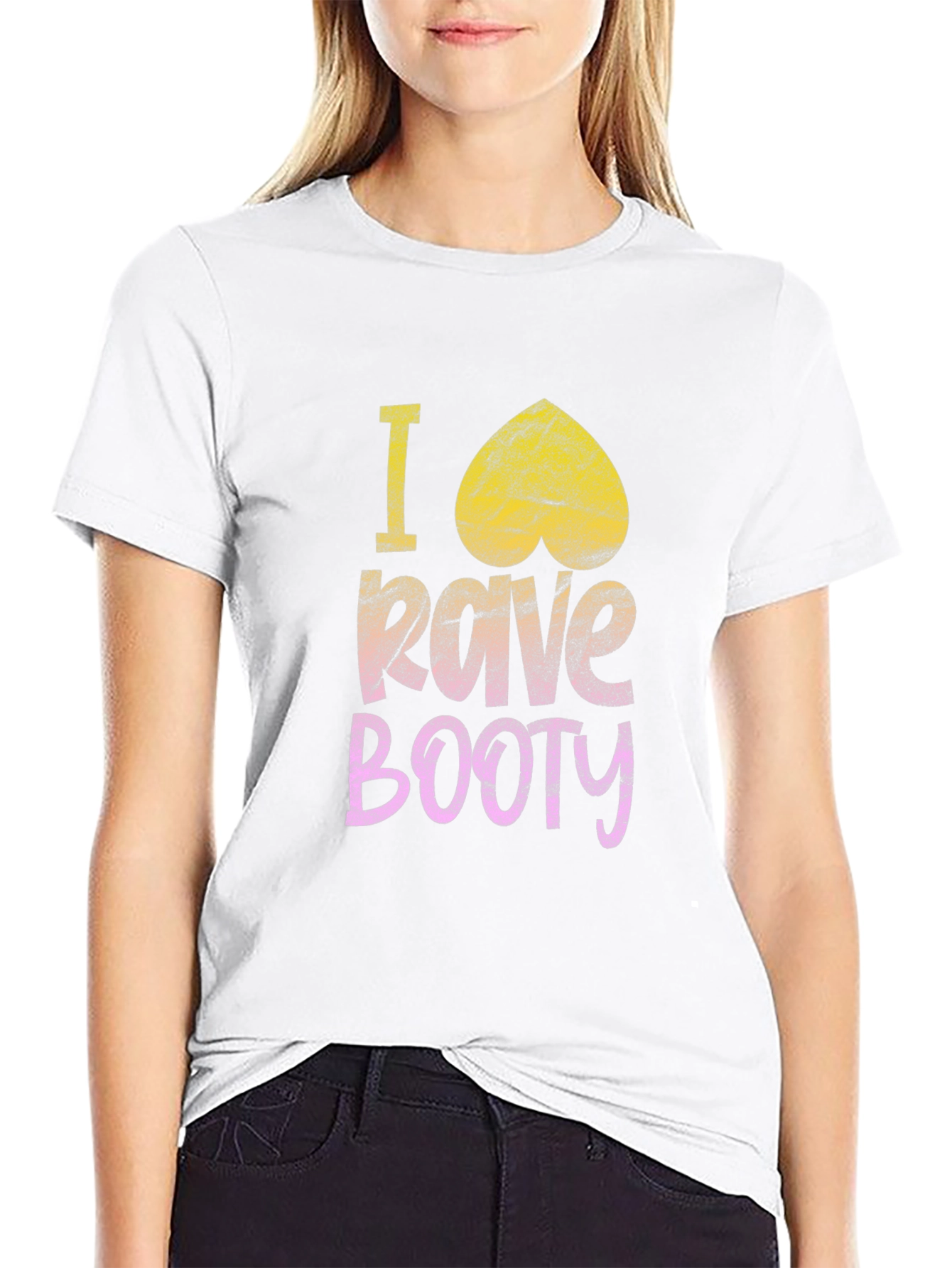 I Heart Rave Booty Black T-Shirt