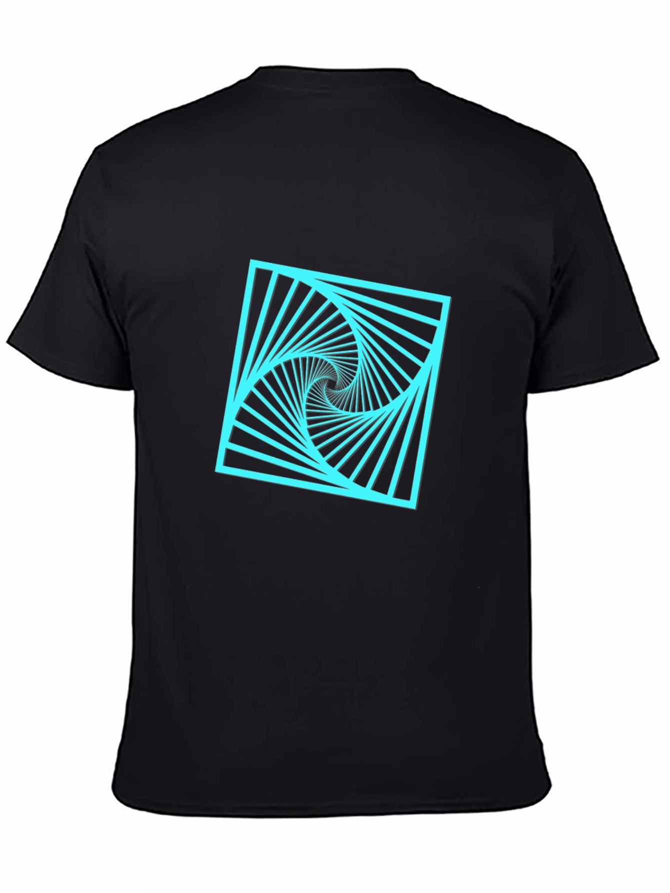 Abstract Optical Illusion Graphic Tee - Mens Black T-Shirt