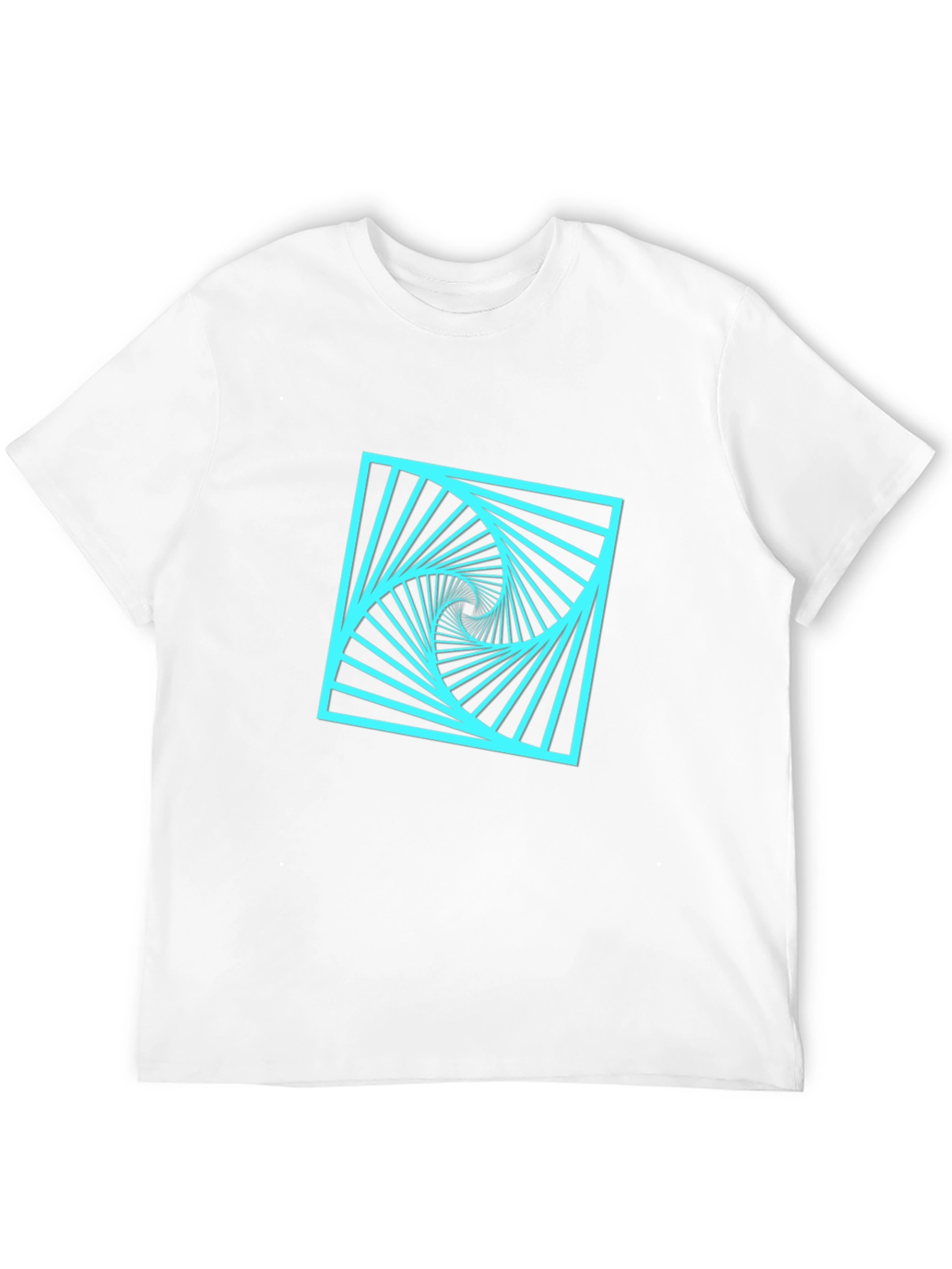 Abstract Optical Illusion Graphic Tee - Mens Black T-Shirt