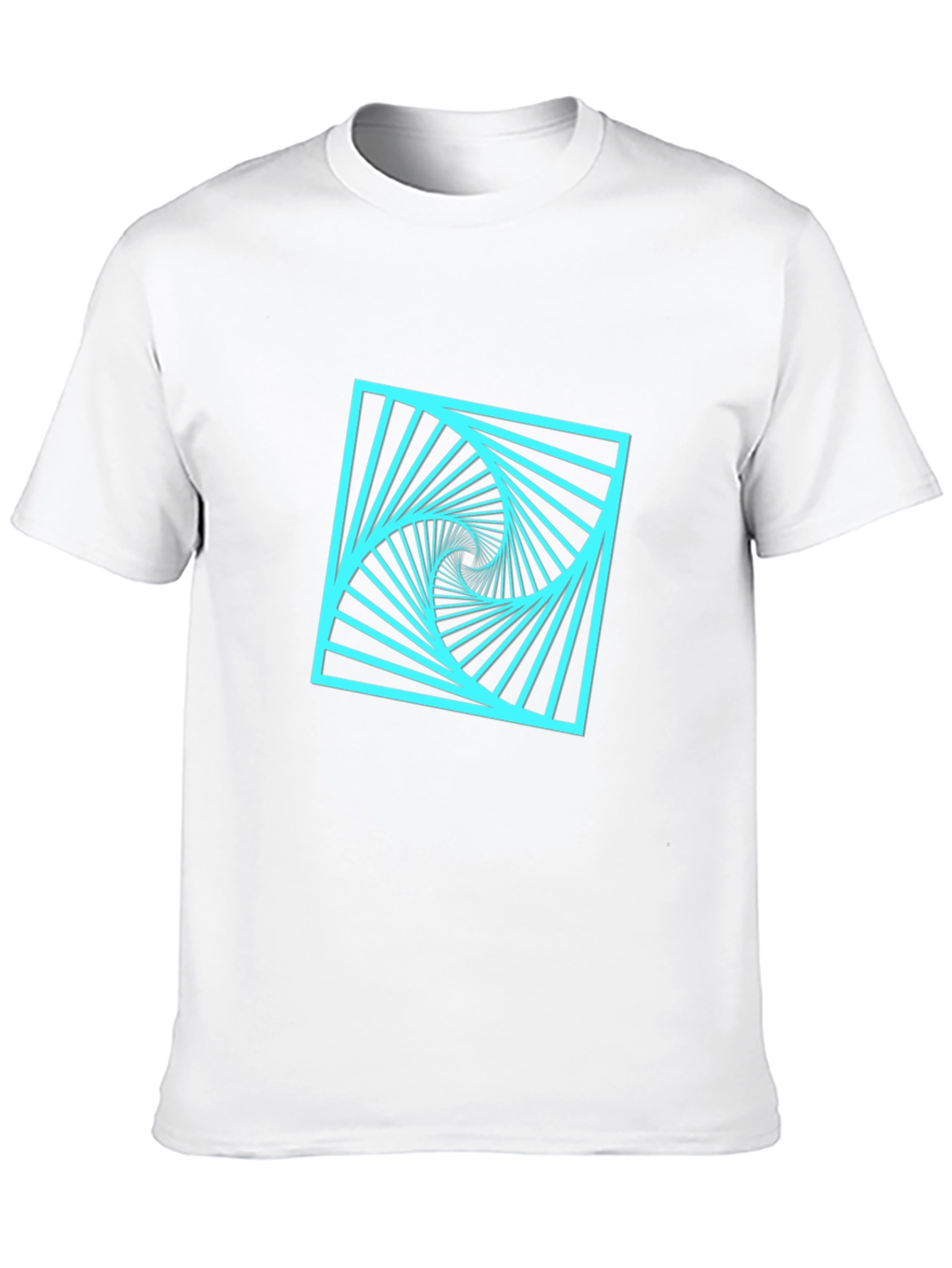 Abstract Optical Illusion Graphic Tee - Mens Black T-Shirt