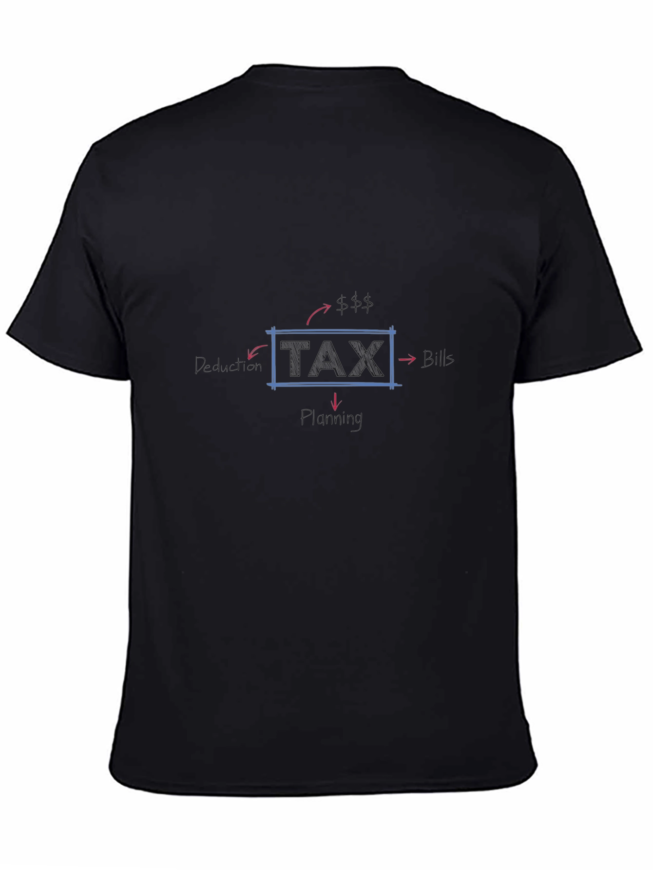 Tax Flowchart Black T-Shirt