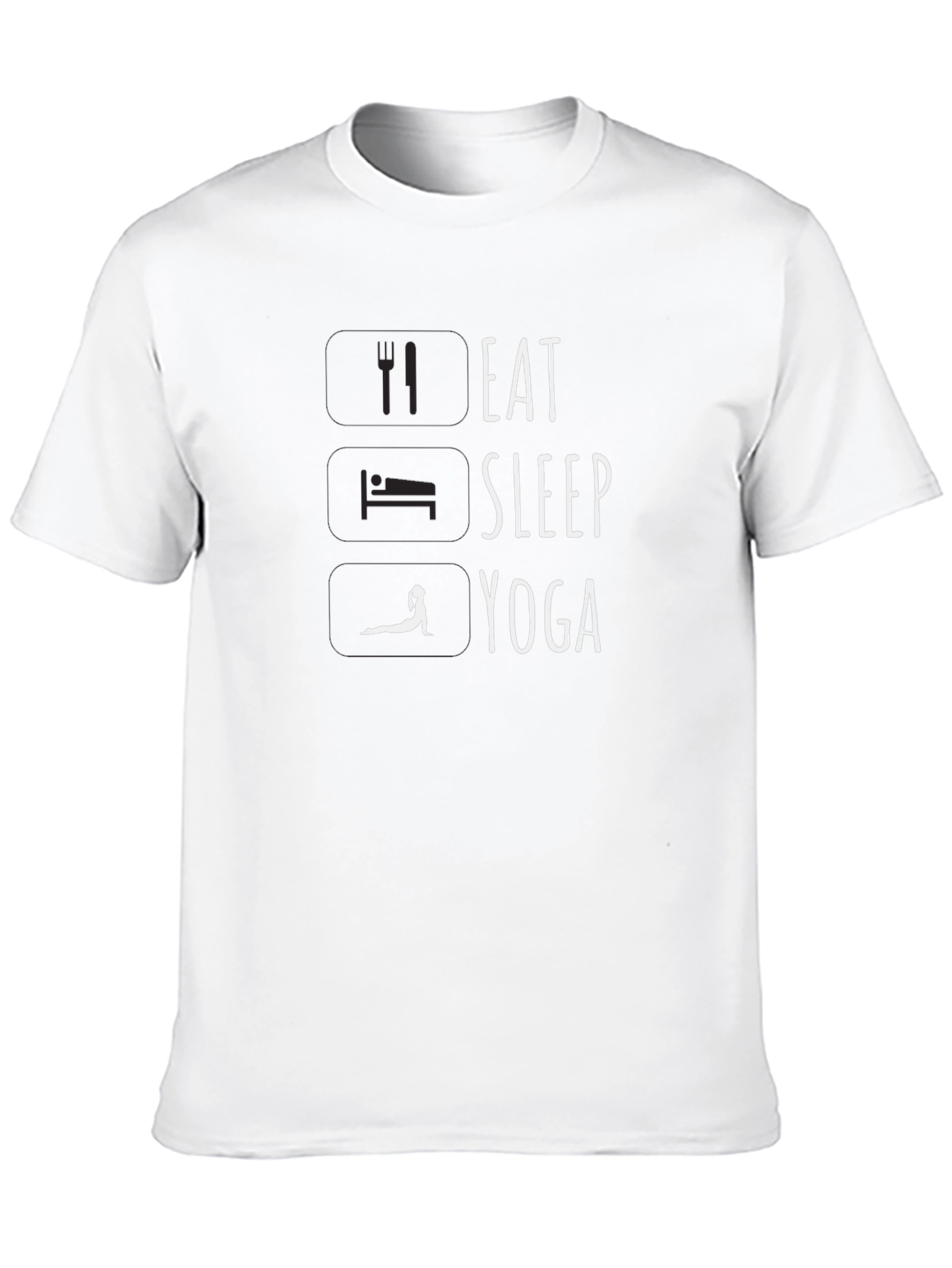 Eat Sleep Yoga Black T-Shirt - Mens Graphic Tee
