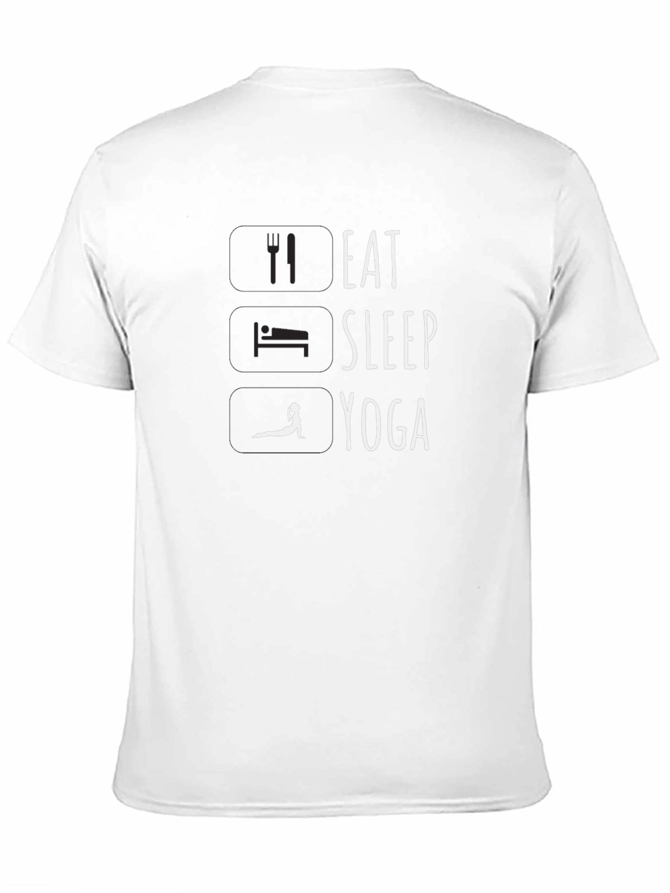 Eat Sleep Yoga Black T-Shirt - Mens Graphic Tee