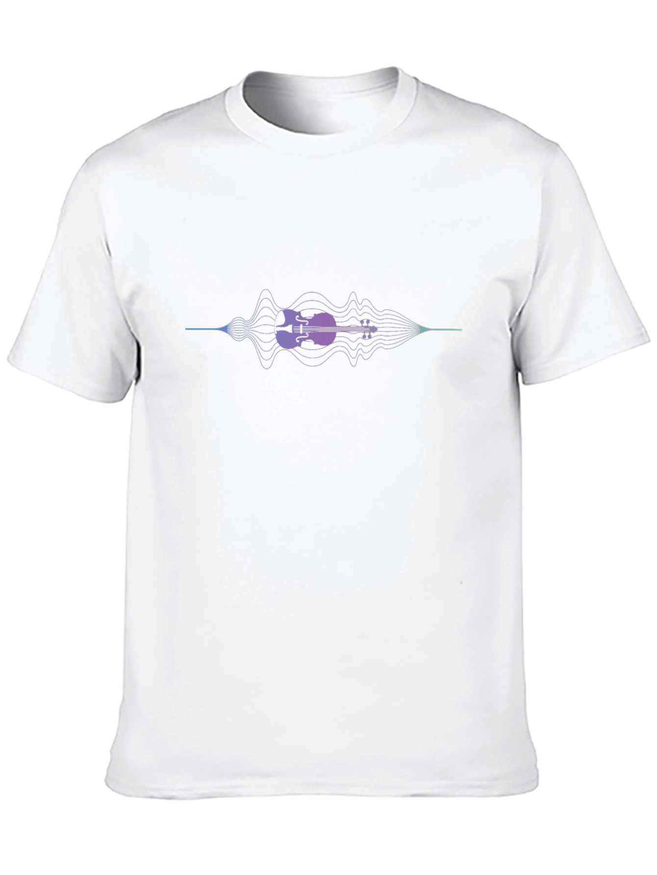 Violin Wave Graphic Black T-Shirt