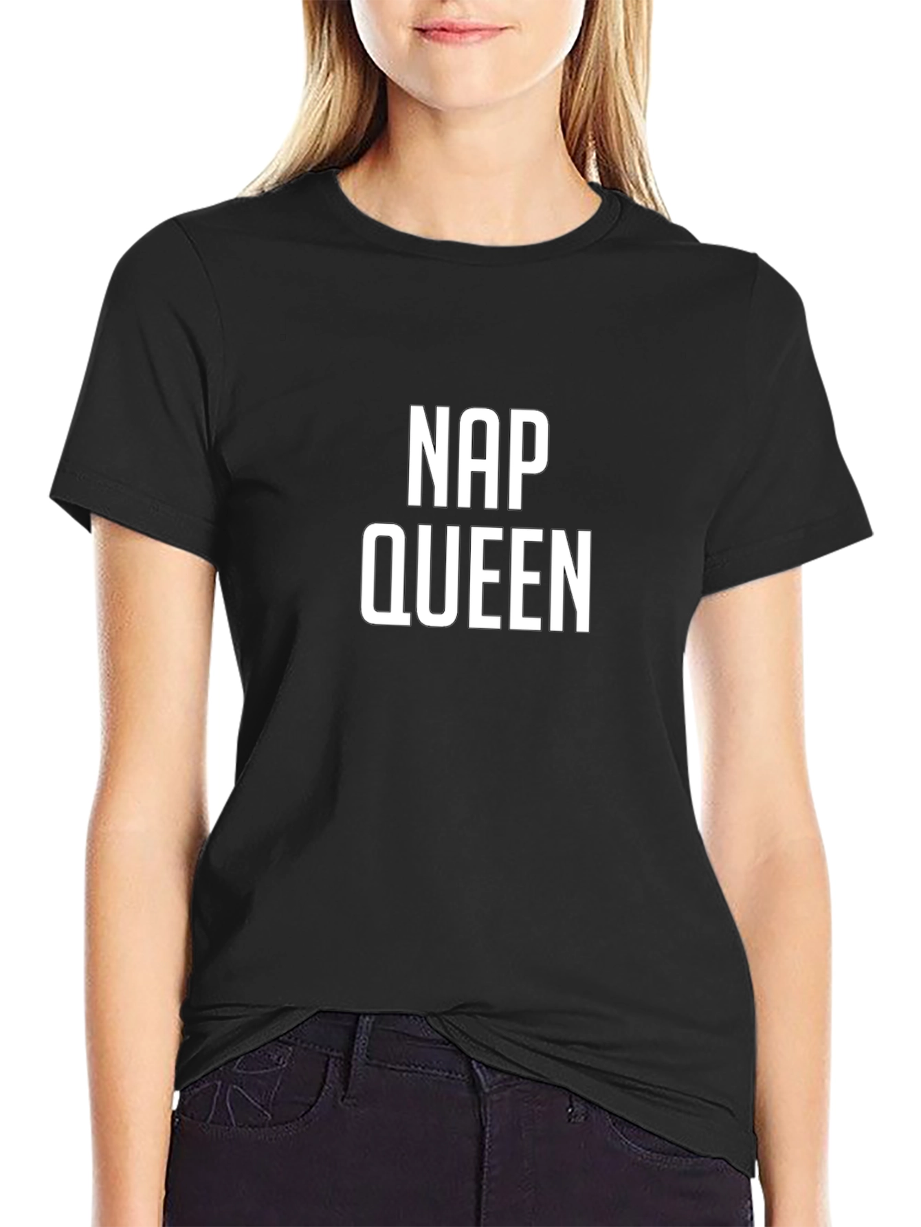 Nap Queen Black T-Shirt - Sleep Lovers Tee