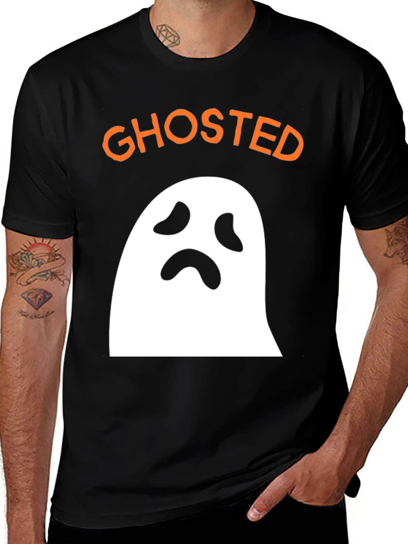 Ghosted Halloween Graphic T-Shirt