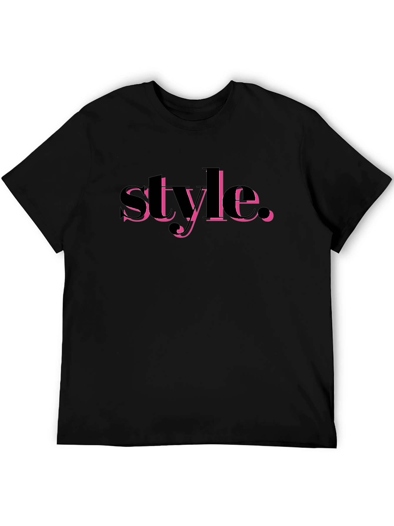 Stylish Black Tee with Bold Graphic Design