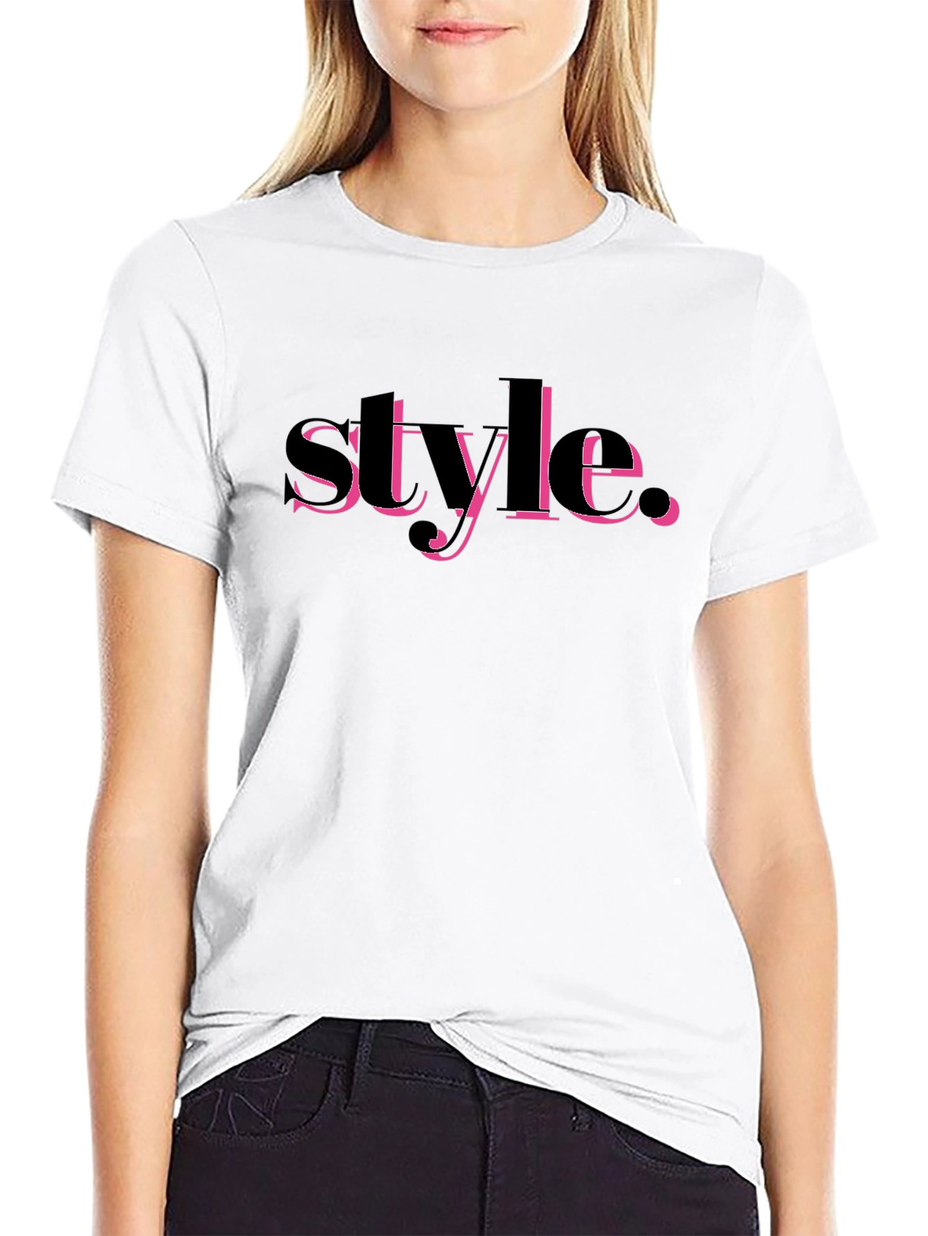 Stylish Black Tee with Bold Graphic Design