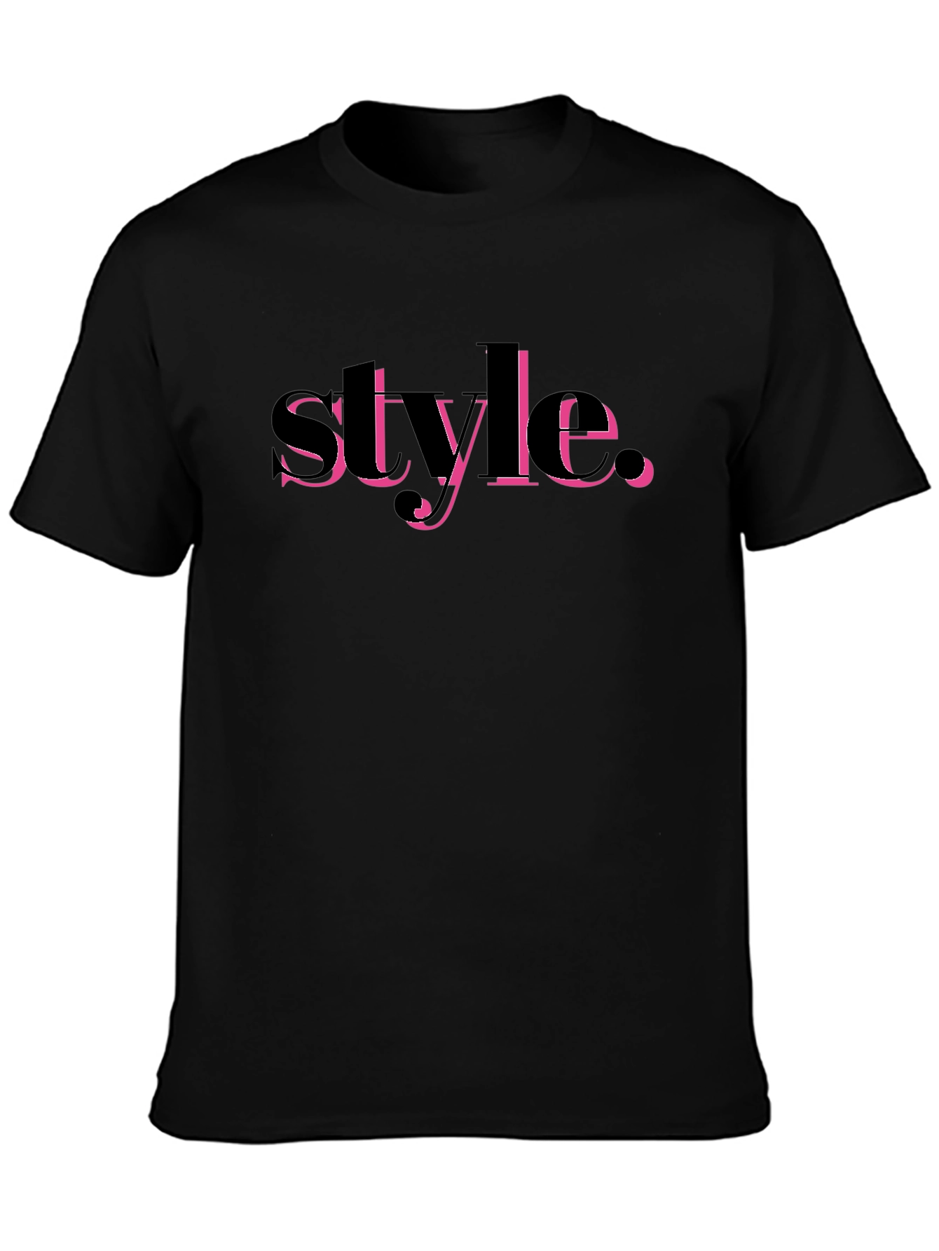 Stylish Black Tee with Bold Graphic Design