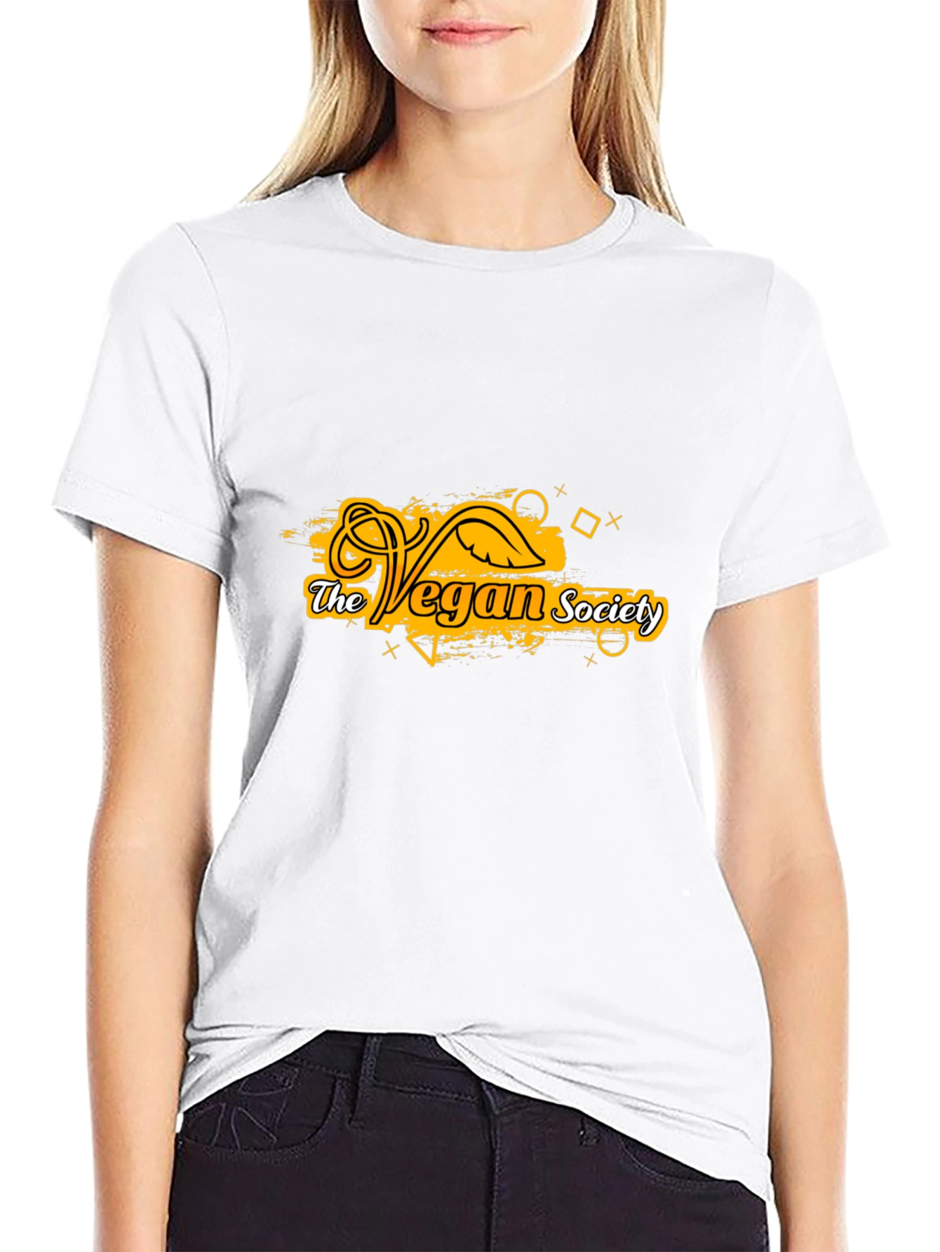 Vegan Society T-Shirt - Black Cotton Tee