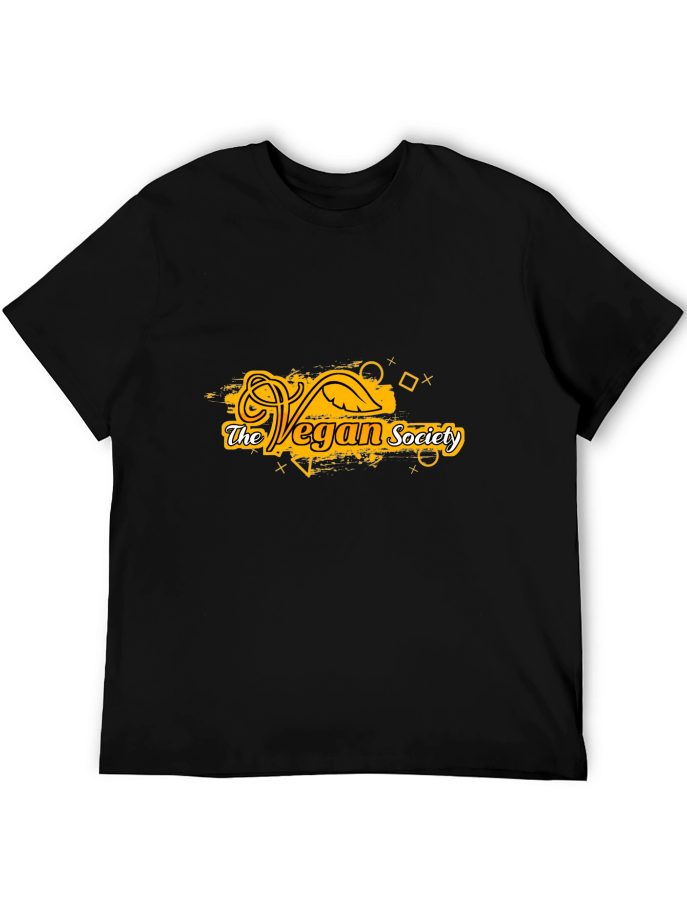 Vegan Society T-Shirt - Black Cotton Tee
