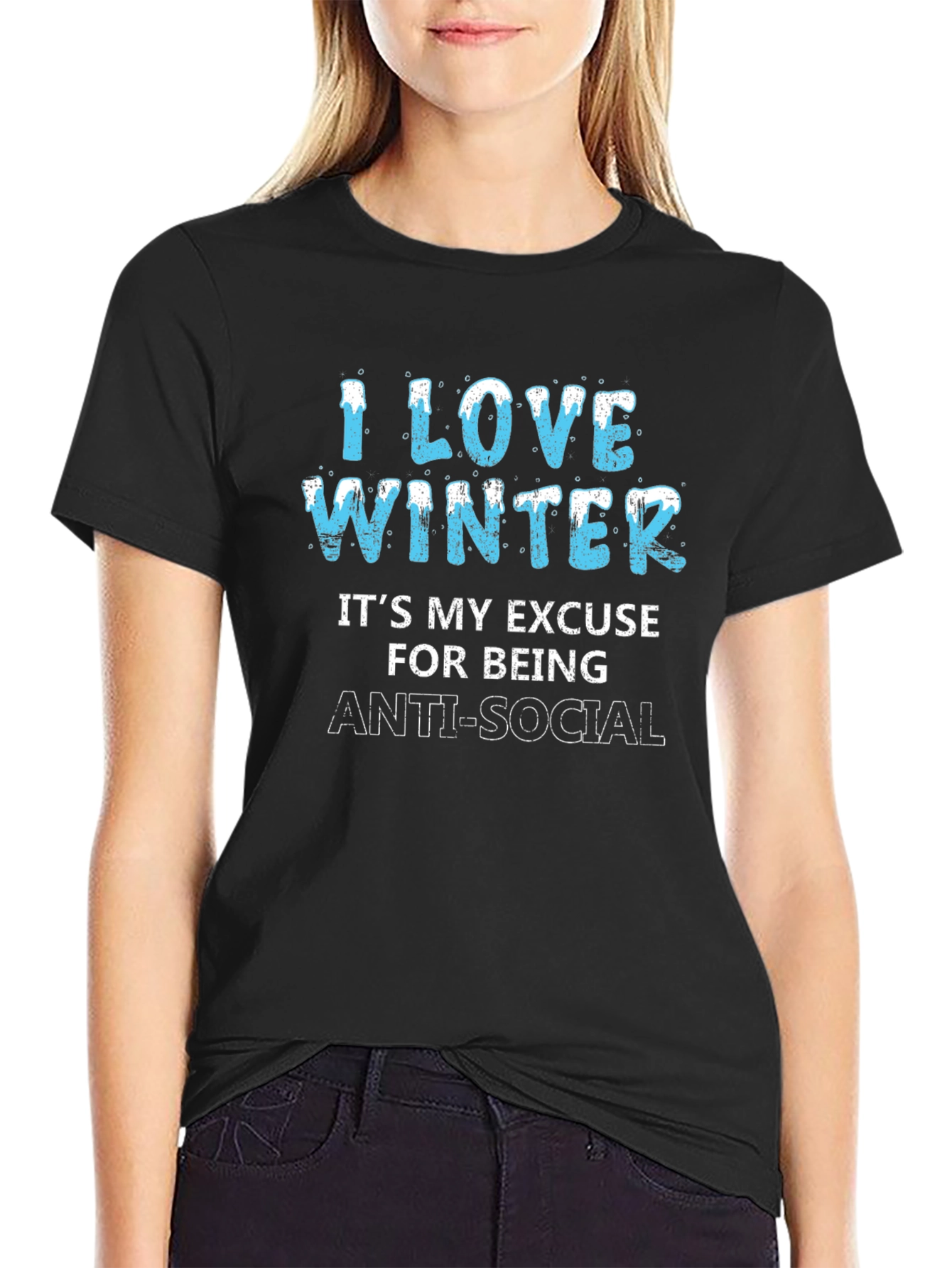 I Love Winter Anti-Social Graphic Tee