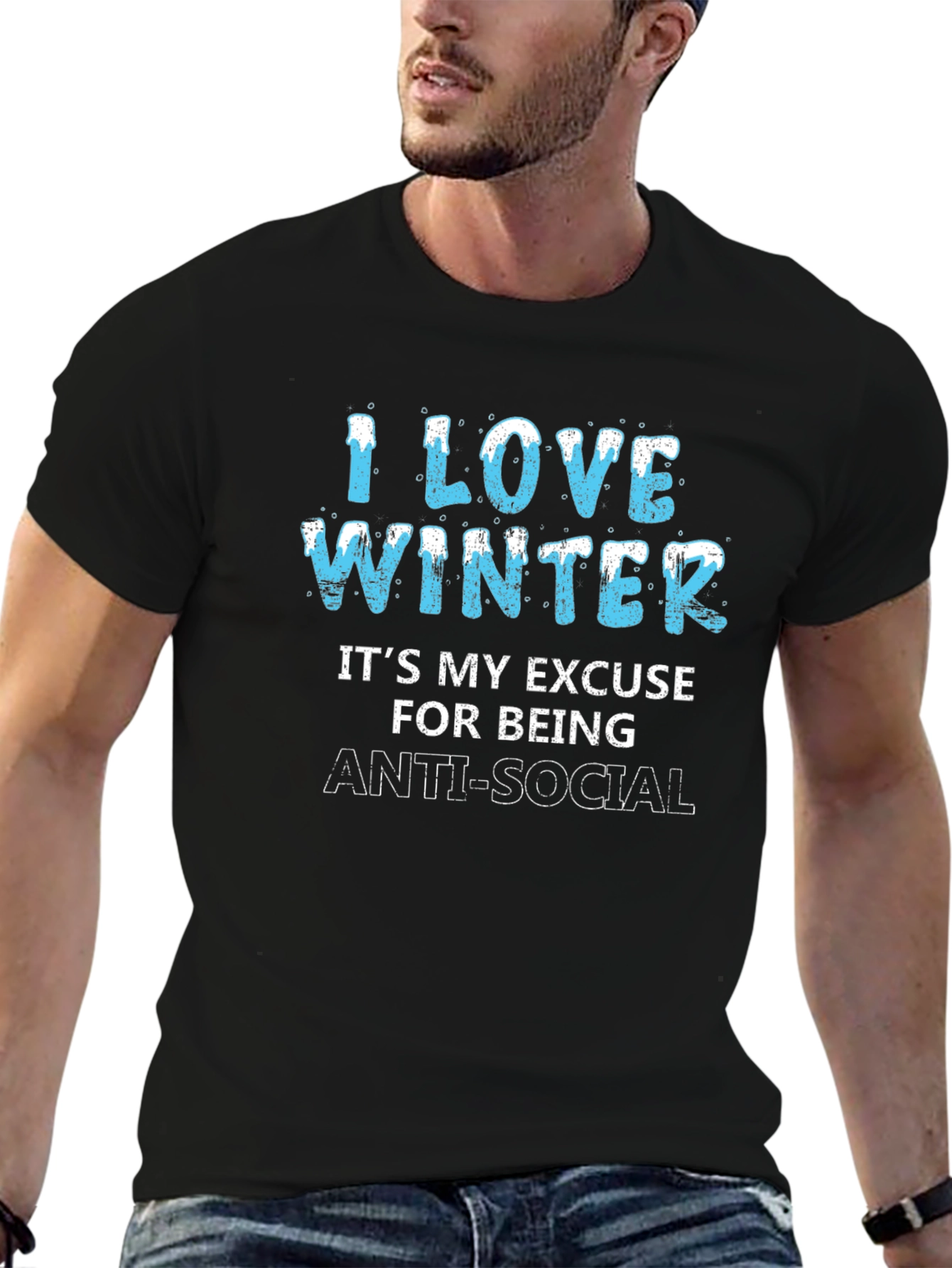 I Love Winter Anti-Social Graphic Tee