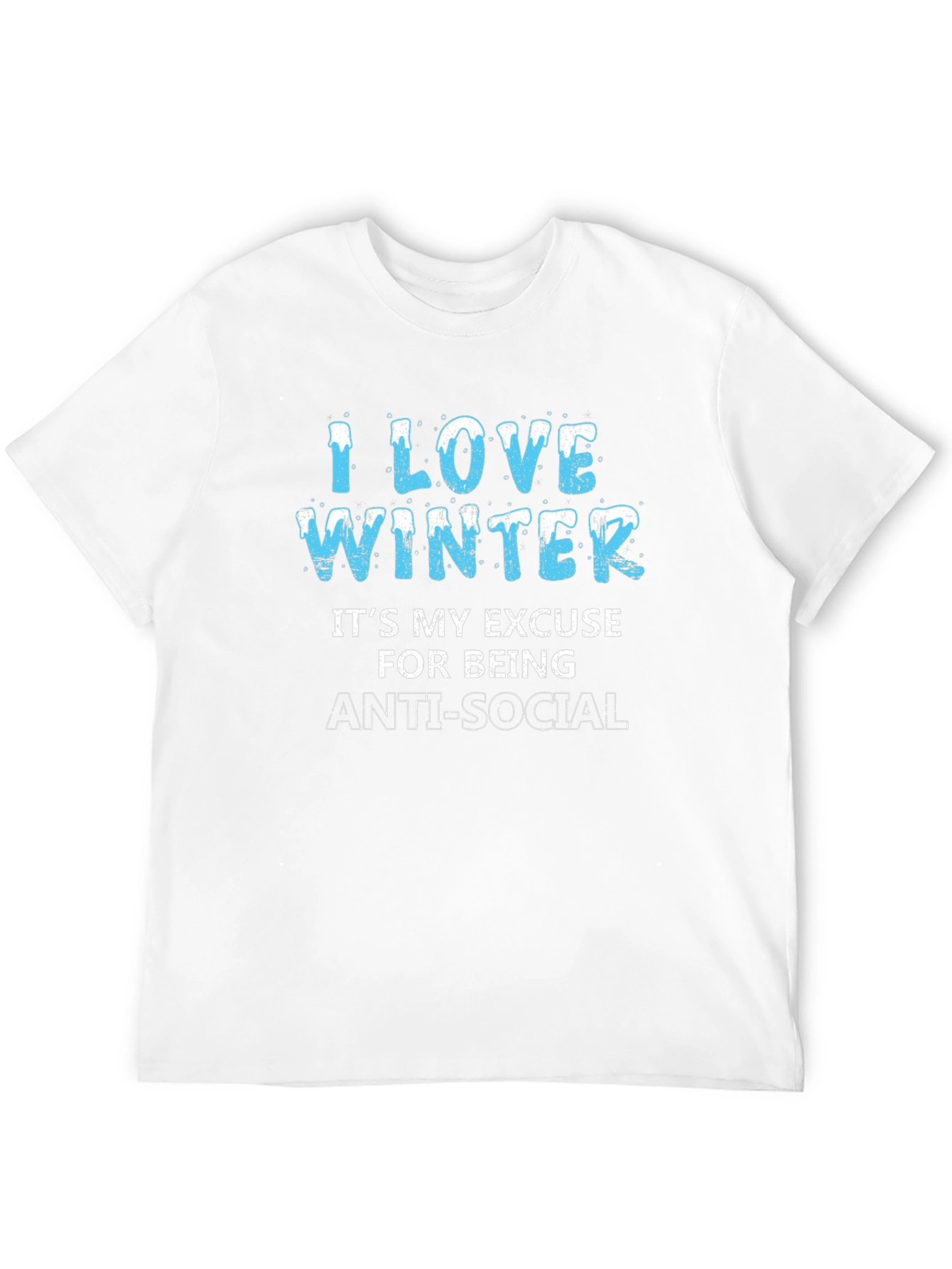 I Love Winter Anti-Social Graphic Tee