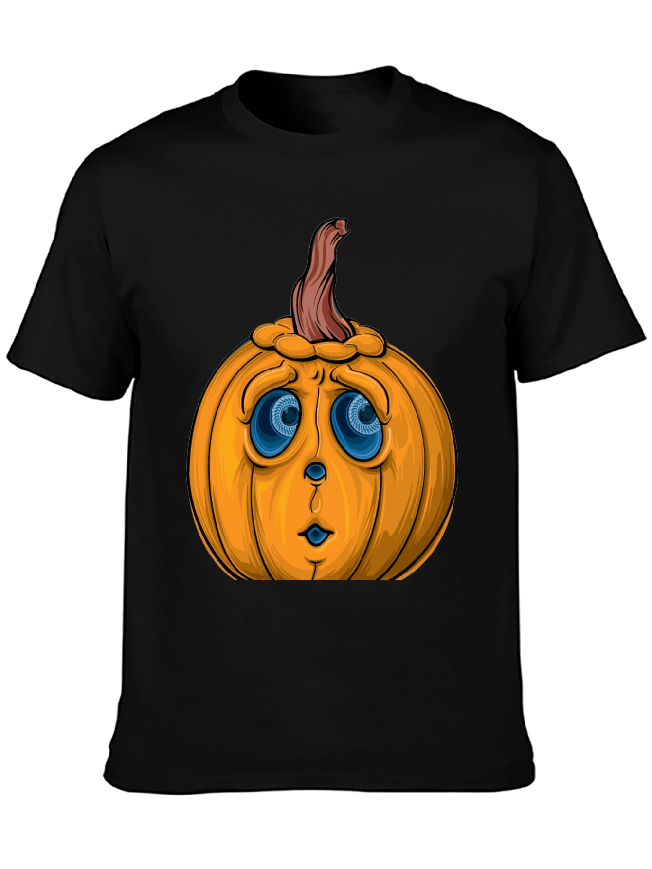 Sad Pumpkin Face Halloween T-Shirt