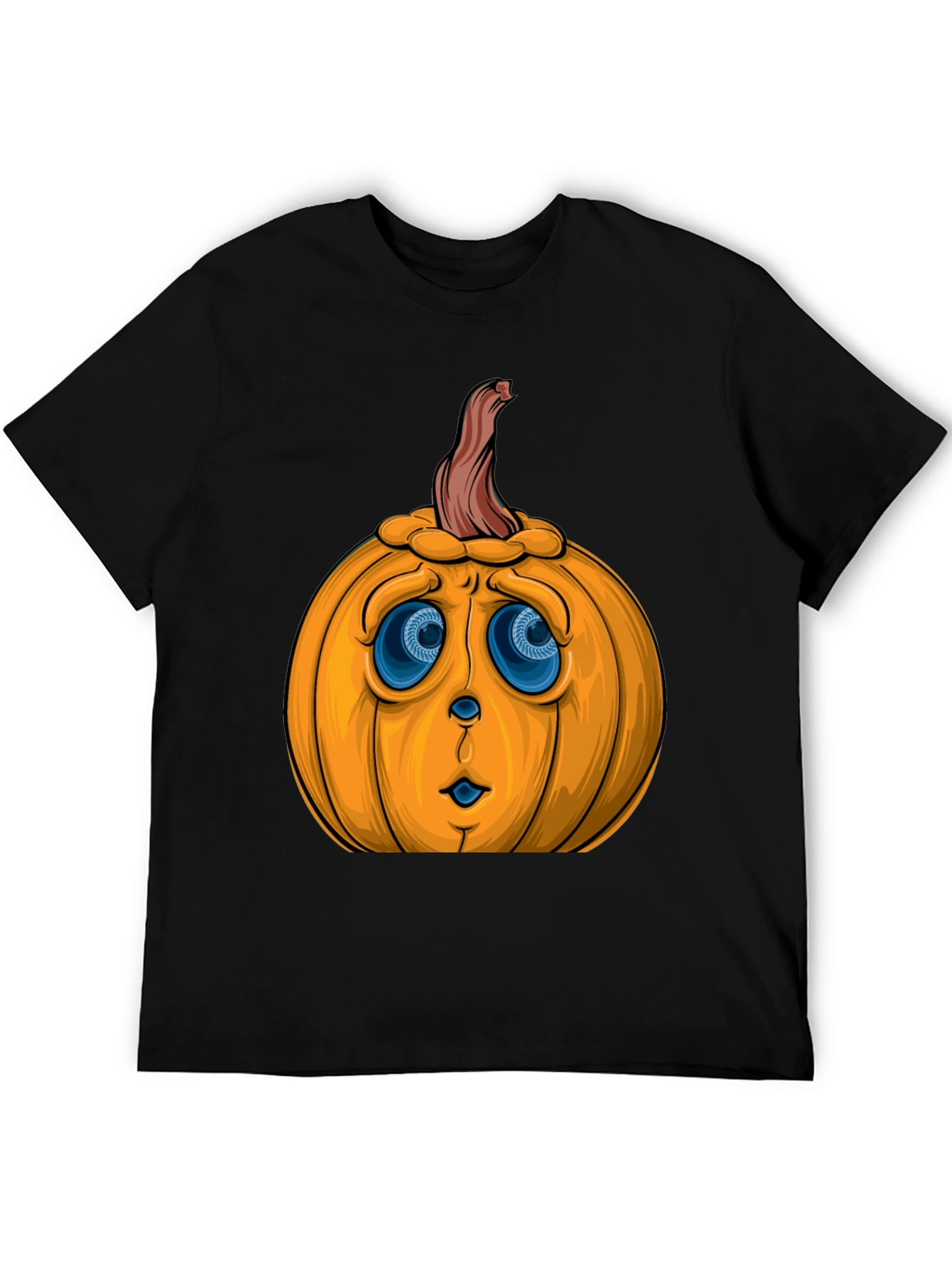 Sad Pumpkin Face Halloween T-Shirt