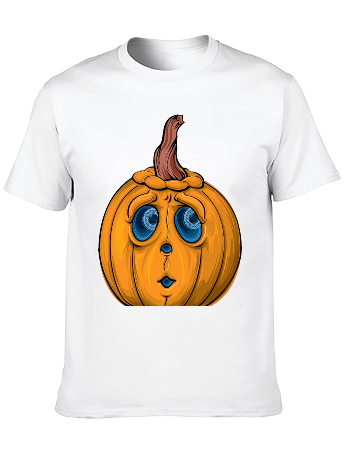 Sad Pumpkin Face Halloween T-Shirt