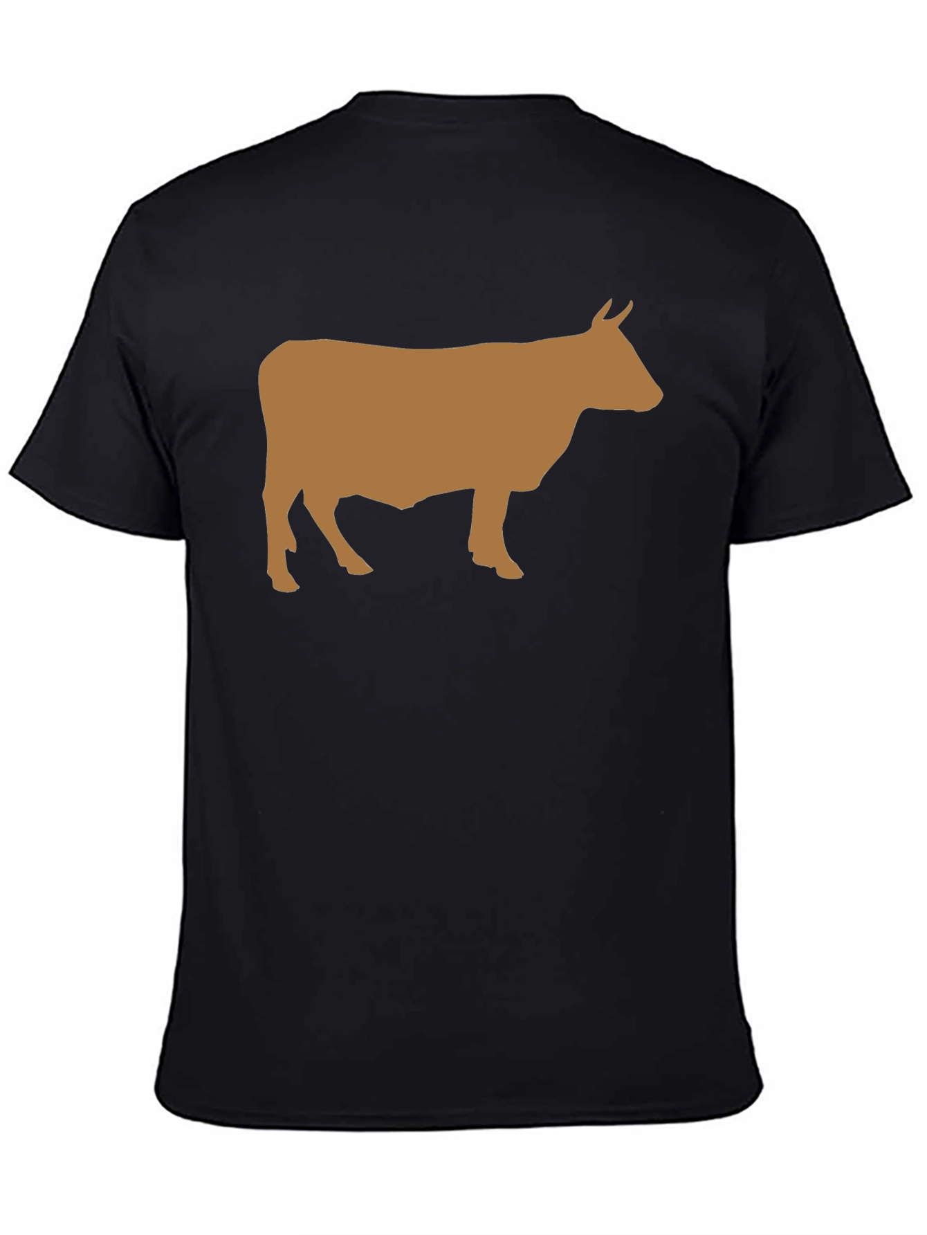 Cow Graphic Tee - Black Cotton Comfort