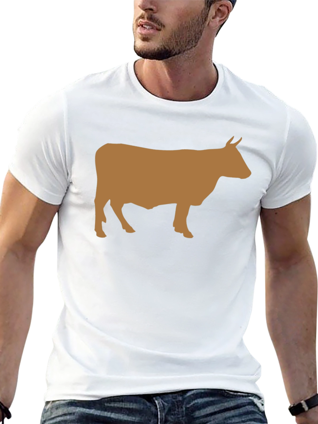 Cow Graphic Tee - Black Cotton Comfort