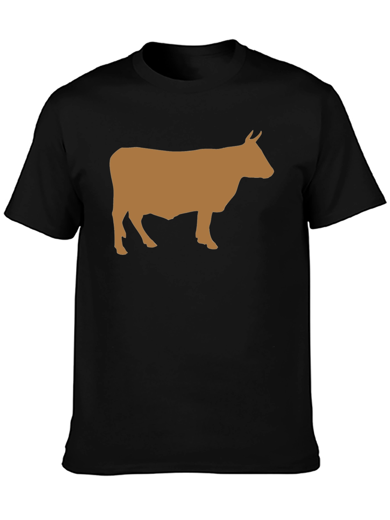 Cow Graphic Tee - Black Cotton Comfort