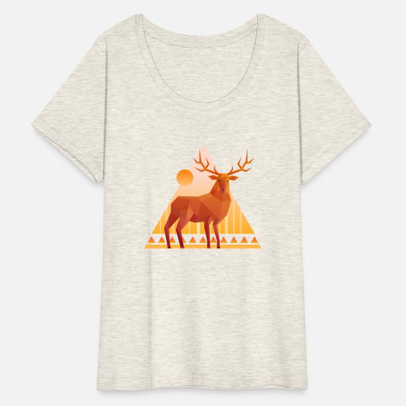 Deer Polygon Illustration on a Triangle Background
