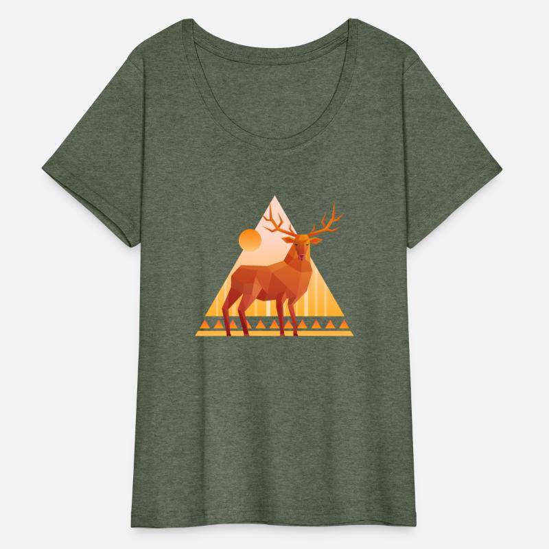 Deer Polygon Illustration on a Triangle Background