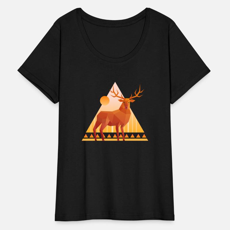 Deer Polygon Illustration on a Triangle Background