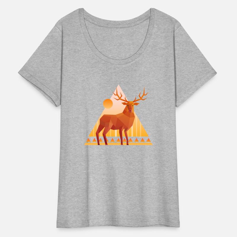 Deer Polygon Illustration on a Triangle Background