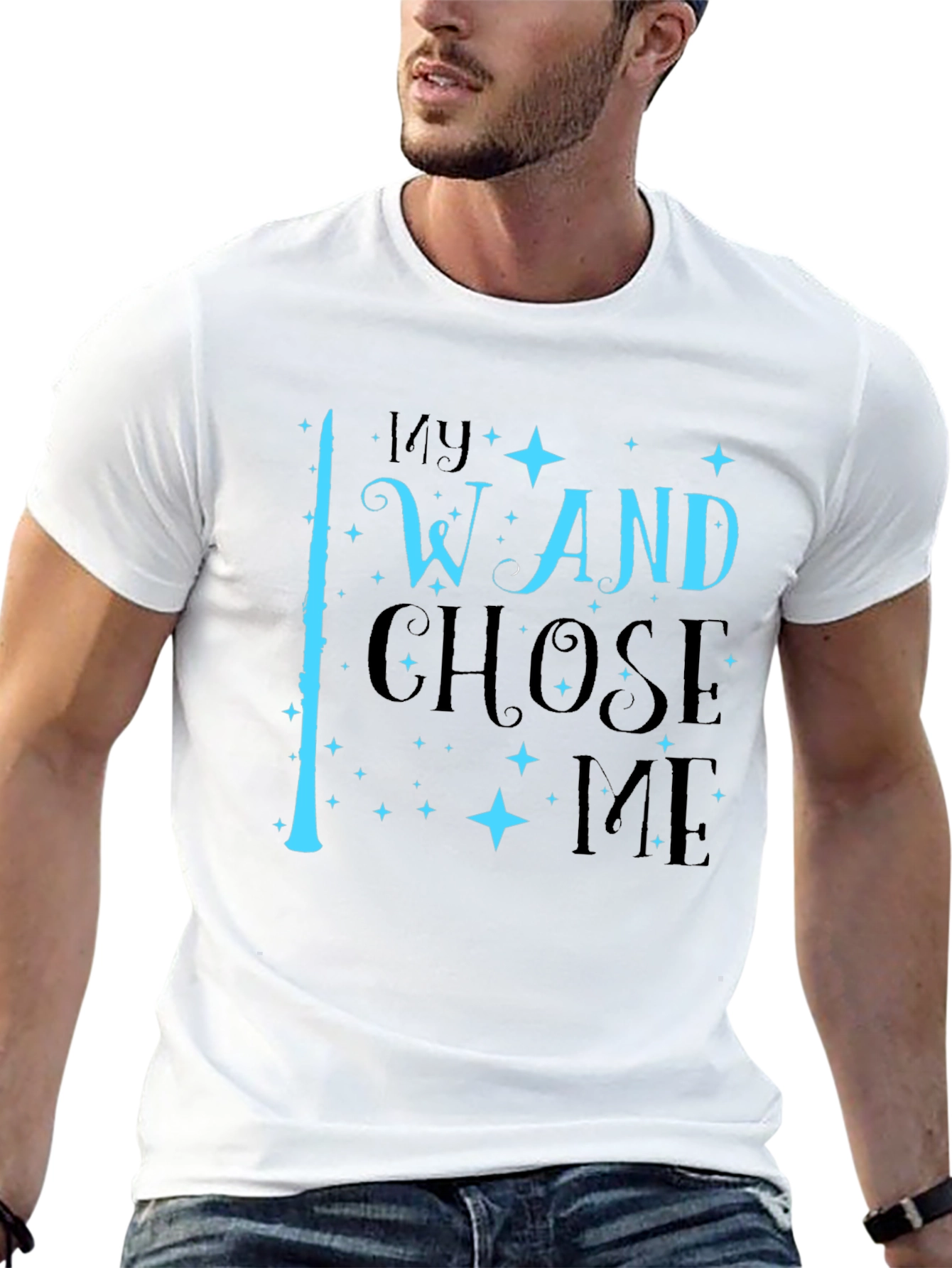 My Wand Chose Me Black T-Shirt