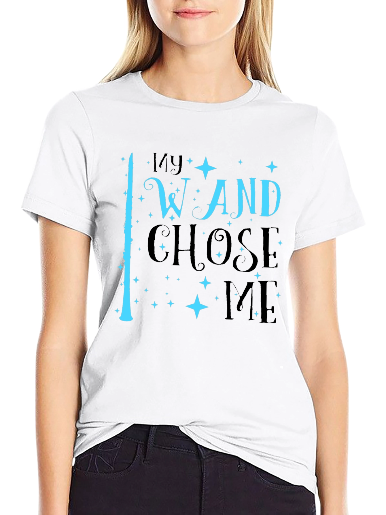 My Wand Chose Me Black T-Shirt
