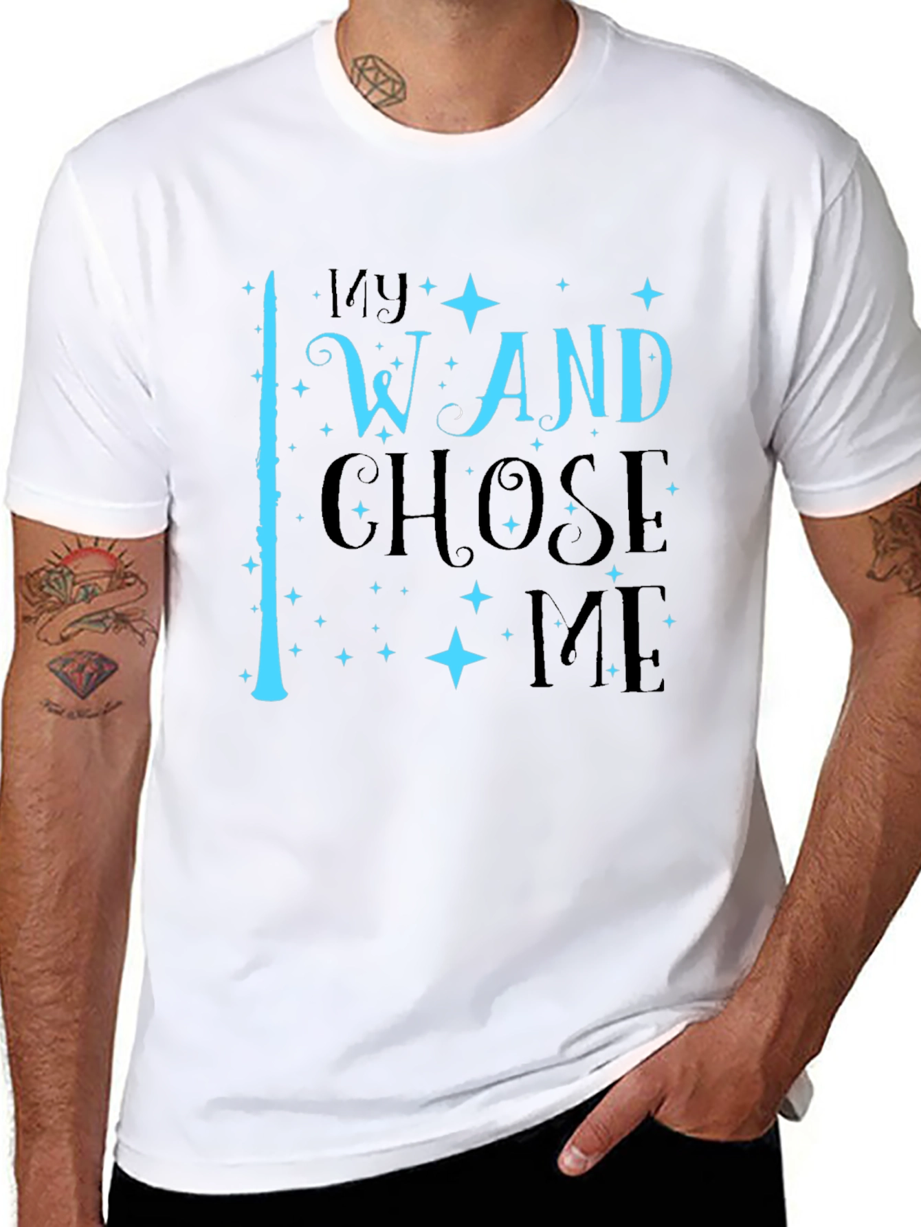 My Wand Chose Me Black T-Shirt
