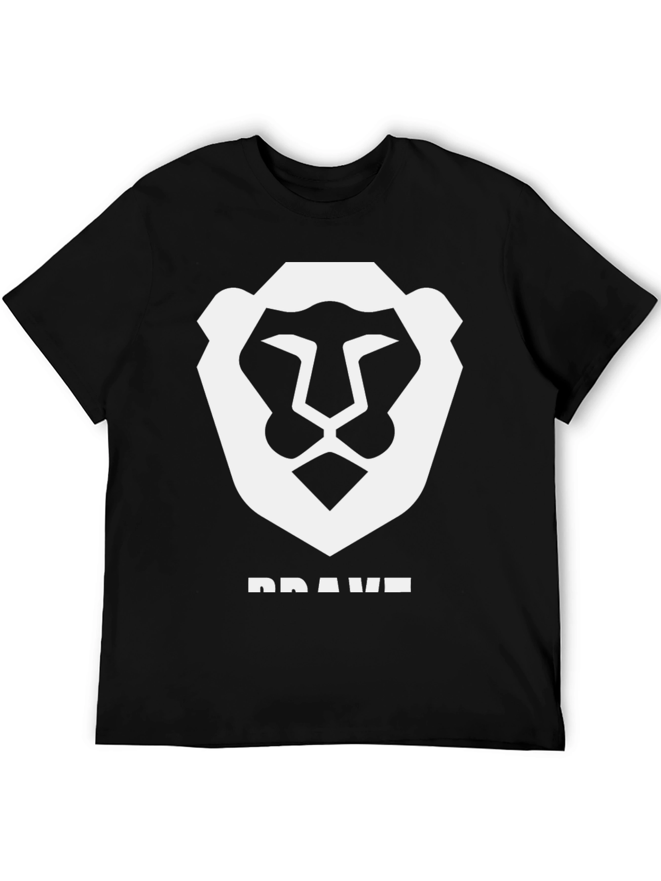 Brave Browser Lion Logo Black T-Shirt