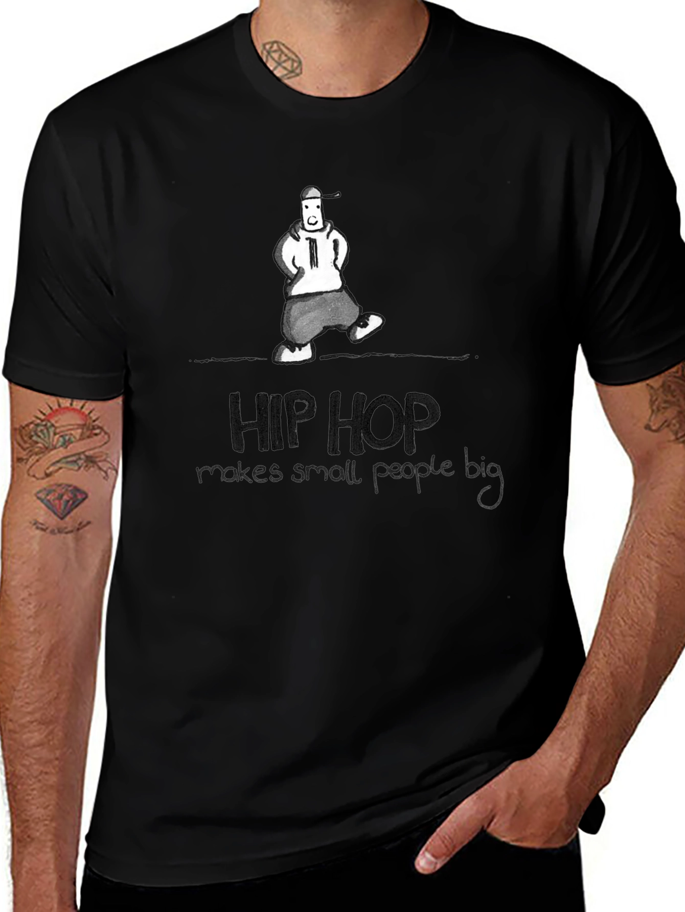 Hip Hop Graphic Tee - Makes Small People Big