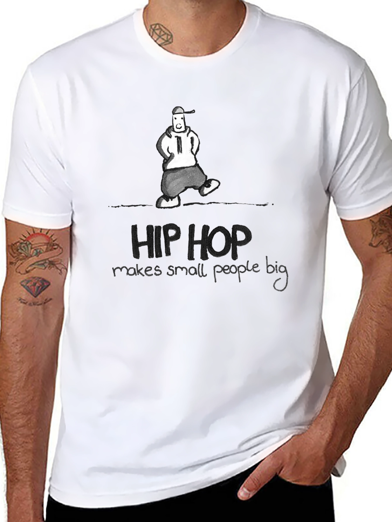 Hip Hop Graphic Tee - Makes Small People Big